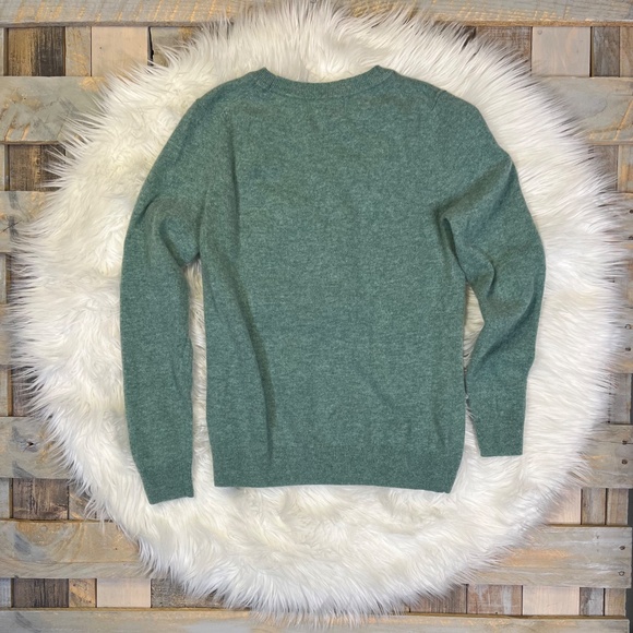 Like New! [Tahari] Luxe Super Soft Green 100% 2-Ply Lush Cashmere Sweater | XL - Picture 4 of 14